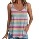 thumbnail image 2 of Puntoco Camisetas ajustadas para mujer Camiseta sin mangas de cuello redondo con estampado de moda informal y holgada de verano para mujer, 2 of 5