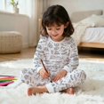 thumbnail image 4 of Elegyee Girls' Pajamas Long Sleeves Top Pants Kids Sleepwear Outfits, White, Size 6-7, 4 of 8
