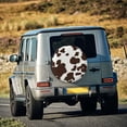 thumbnail image 5 of Susaid Brown Cow Print Tire Covers,Waterproof Anti-UV Snow Sun Rain Tire Covers for RV,Truck, SUV, Trailer, Camper-17 inch, 5 of 6