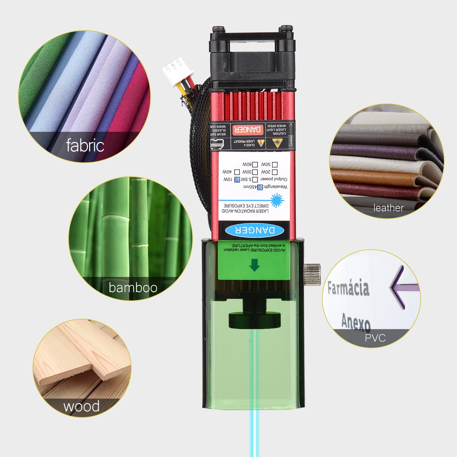 Engraving Module,Diy Craft Wood Leather With Cover Craft Wood Leather Fabric 450nm 10w Speed Cutter 3d Printer Router 3d Printer Head Paper Cover Speed 10w Leather Printer Router