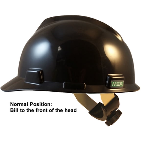 MSA V-Gard Cap Style Hard Hats with Swing Suspensions Black Color