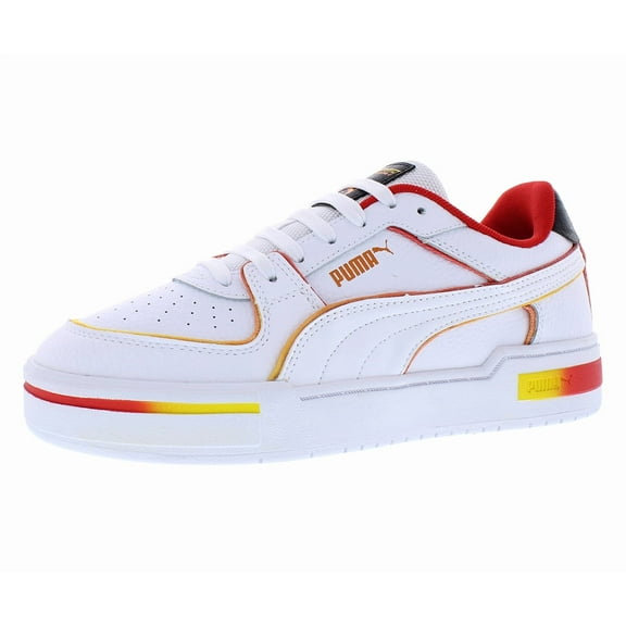 Puma CA Pro Flames Mens Shoes Size 12, Color: Puma White/High Risk Red