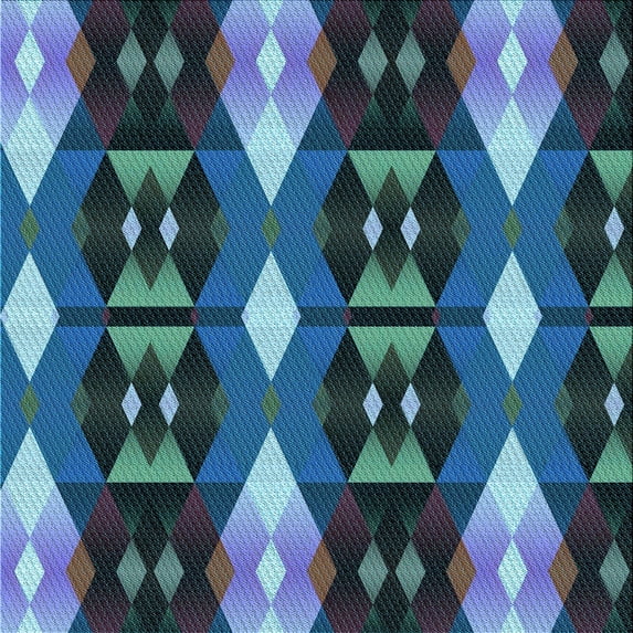 Ahgly Company Machine Washable Indoor Square Transitional Blue Area Rugs, 6' Square
