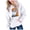 White, variant on Ccpelsie Girls Stripes Pullover Hoodie Long Sleeve Sweatshirt Tops with Kangaroo Pocket Winter Clothes(Red,10-11 Years)