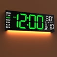 thumbnail image 1 of Reloj JALL con temporizador digital RGB para montaje en pared, 16 pulgadas, verde y blanco, 1 of 9
