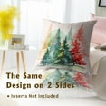 thumbnail image 6 of Merry Christmas Watercolor Forest Pillowcase Set of 2 Christmas Tree Throw Pillows Square 20x20 Inch Winter Xmas Pillow Cushion Covers Holiday Decoration for Home Living Room Bed Sofa Outdoor, 6 of 8