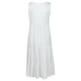 thumbnail image 5 of SHOPESSA Women's Fashion Holiday Summer Solid Color Sleeveless Scoop Neck Swing Party Beach Dress, 5 of 7