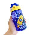 thumbnail image 2 of 480ML Water Bottle  Portable Cartoon Patterns Print Water Cup with Straw for Boys Girls, 2 of 2