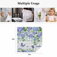 thumbnail image 6 of Cloth Napkins Set of 8 - 20x20 Inches, Purple Hydrangea Washable Reusable Table Napkins, Spring Eucalyptus Butterfly Grey Wooden Soft & Absortbent Dining Napkin for Party Wedding Hotel Restaurant, 6 of 9