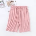 thumbnail image 2 of YANGXINX Women's Pajama Shorts Loungewear Bottoms Elastic Waist Shorts with Pockets Beach Vacation Clothes, 2 of 4