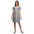 thumbnail image 3 of Moomaya Chemise de Nuit d'Allaitement à Col Rond pour Femmes, Imprimée, à Manches Courtes, 3 of 5