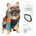 thumbnail image 3 of Goofa Colorful Cloud Shepherd Dog Pattern Small Dog Sweater Hoodies Pet Grey Hooded Soft Fleece Sweatshirts with Pocket Fall Winter Puppy Cat Sweaters Warm Clothes-XX-Large, 3 of 8