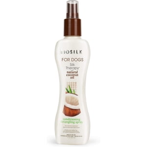 BioSilk Silk Therapy Dog Detangling Spray, 7 oz with Coconut Oil