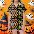 thumbnail image 2 of CONFREE Toddler Boy Halloween Clothes Pajamas Long Sleeve Cartoon Pumpkin Ghost Satin Sleepwear Tops Pant Hallowmas Pjs Set Lovely Jammies, 2 of 4