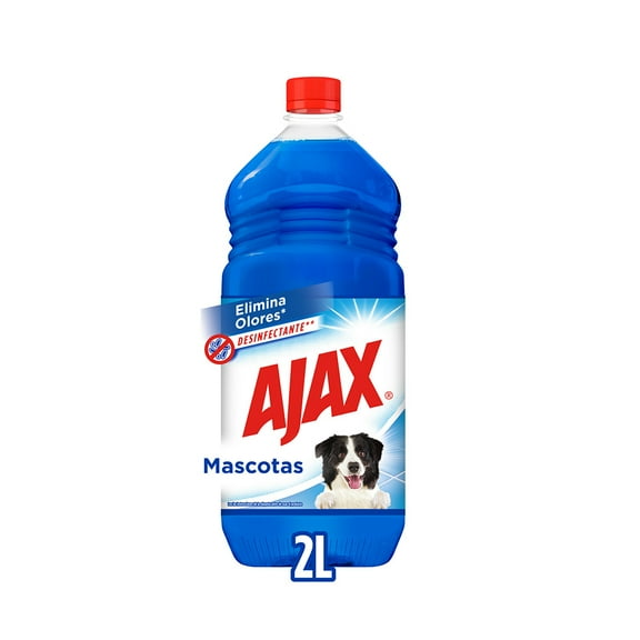 Limpiador Multiusos Líquido Mascotas Ajax Desinfectante que Elimina Malos Olores 2 L