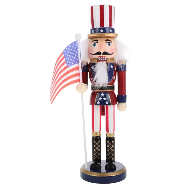 Miangastore 1pc Classic Wooden Walnut Soldier Nutcracker Puppet Soldier Toys Desktop