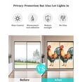 thumbnail image 4 of Window Privacy Film Farmhouse Rooster Stained Glass Window Film Decorative Sun Block Window Cover Vintage Country Animals Print Window Clings Static Adhesive Sticker for Bathroom 35.4"x78.7", 4 of 7
