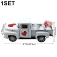 thumbnail image 3 of Jiibva Vintage Pickup Truck Model With Heart Retro Truck Decor Collectible Vehicle Decoration Alloy Pickup Truck Figurine For Christmas Tabletop Decorations, 3 of 7