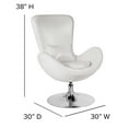 thumbnail image 6 of Flash Furniture Egg Series White LeatherSoft Side Reception Chair, 6 of 12