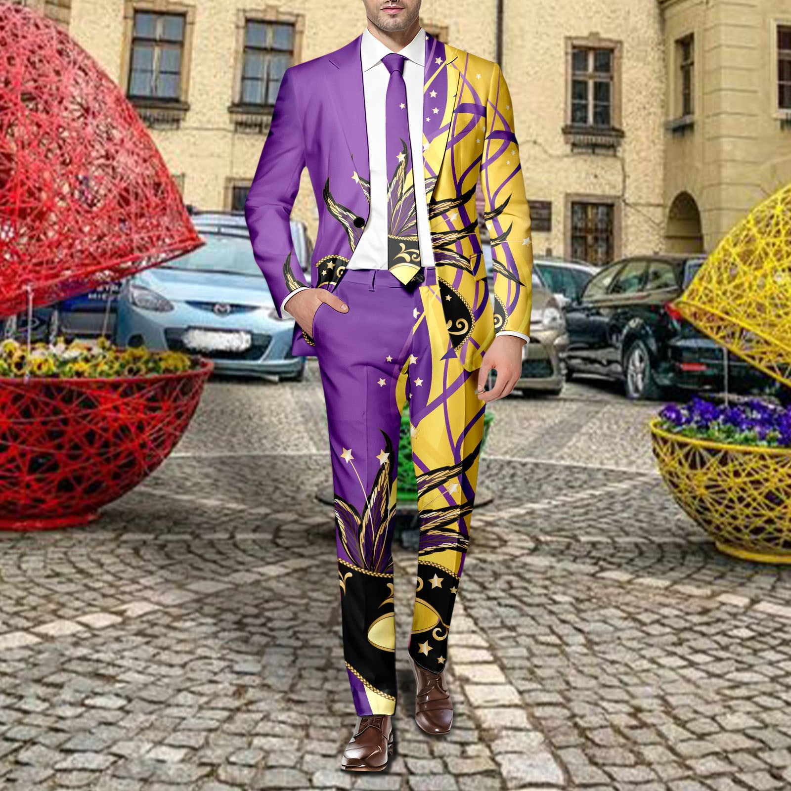 GHSOHS Mens Slim Fit Suit Suits for Men Men's 2-Piece Suits GHSOHS Mens Slim Fit Suit Suits for Men Men's 2-Piece Suits