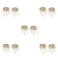 thumbnail image 3 of Kearding 2 juegos de colgantes de madera, adornos, atrapasueños, patrón de plumas, buena suerte con cuerda, diseño hueco, bodas JM01403 JM01403 5piezas, 3 of 6