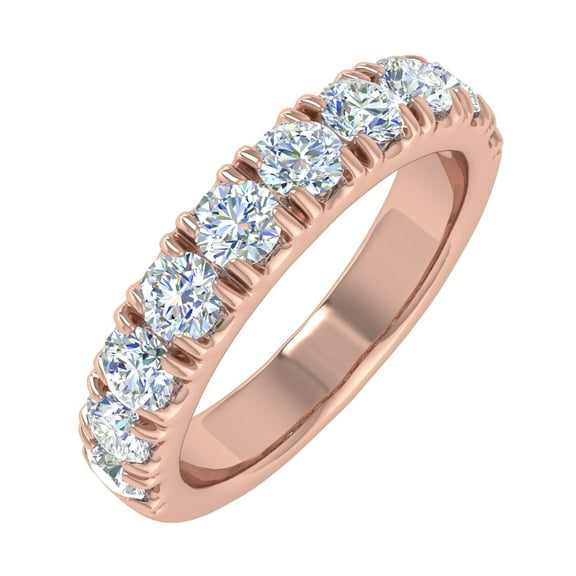 1 Carat Diamond Wedding Band Ring in 14K Rose Gold (Ring Size 5.25)
