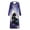 Black Cat Pattern, variant on Tiger Stripe Pattern Elastane Polyester Blend Nightgowns with Full Length, Loose Winter Soft House Dress for Fall Home Bedroom
