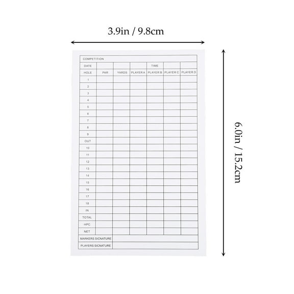 score card, 12PCS Competition Scorecard Sports Score Cards For Golf Supply Accessory