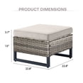 thumbnail image 3 of POCASSY Outdoor Patio Brown Ottoman with Cushion(Set of 2), 3 of 4