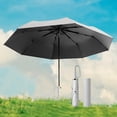 thumbnail image 1 of plegable de hojas, portátil, resistente al viento, con protección solar y hebilla de anillas para actividades al aire libre, viajes a la gris, 1 of 10