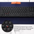 thumbnail image 4 of Russian Keyboard Stickers PC Keyboard Stickers Black Background with White Red Lettering 3Pcs, 4 of 4