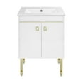 thumbnail image 2 of Lumiere 24" Freestanding, Bathroom Vanity in Glossy White and Gold, 2 of 5