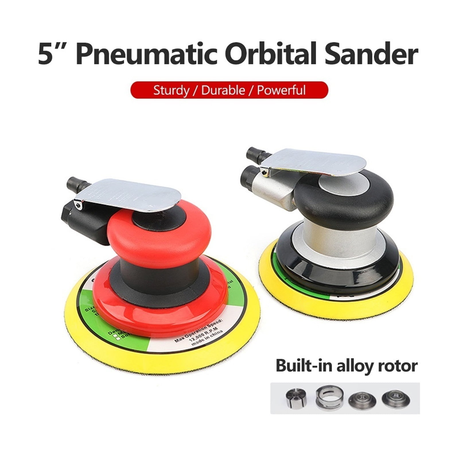6'' / 5'' Pneumatic Sander Pneumatic Polisher Air Sander Air Palm Orbital Sander Grinder Palm Sander Sanding Machine Tool ,Widely Use