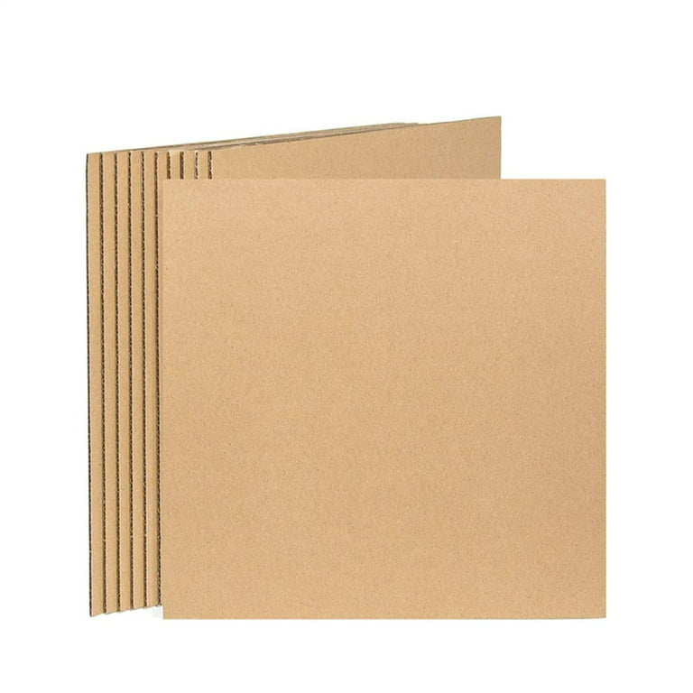 Corrugated Cardboard Sheets 4mm - 3/16 Thick 24x36-50 Pack. Filler Insert  Pads, Brown Frame Backing Rectangular & Square Flat Boards for Art&Crafts