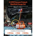 thumbnail image 2 of VEVOR 4 CFM 1/3 HP HVAC Single Stage Rotary Vane Vacuum Pump and Manifold Gauge Kit, 2 of 9