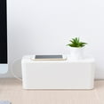 thumbnail image 5 of Cable Storage Box Power Socket Organizer Wire Charging Line Cable Management Box - White, 5 of 7