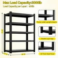 thumbnail image 3 of CJF Metal Storage Shelves, 5-Tier Garage Shelving Unit, Heavy Duty Adjustable Metal Shelving for Garage, Basement, Pantry, Warehouse-Black (71 "H x 36" W x 16" D), 3 of 9