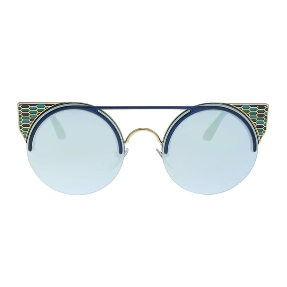 Bulgari BV6088 20206J Blue/ Pale Gold Cat eye Sunglasses for Womens