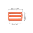 thumbnail image 2 of 5/8 Inch Tri-Glide Slide Buckles Webbing Strap Fastener, Brown, 100 Pack, 2 of 5