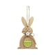 thumbnail image 1 of Colgante festivo de Pascua con forma de corazón y conejo de madera, 1 of 5