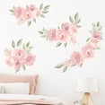 thumbnail image 1 of Pink Rose Self Adhesive Wall Stickers Home Living Room Decoration Background, 1 of 9