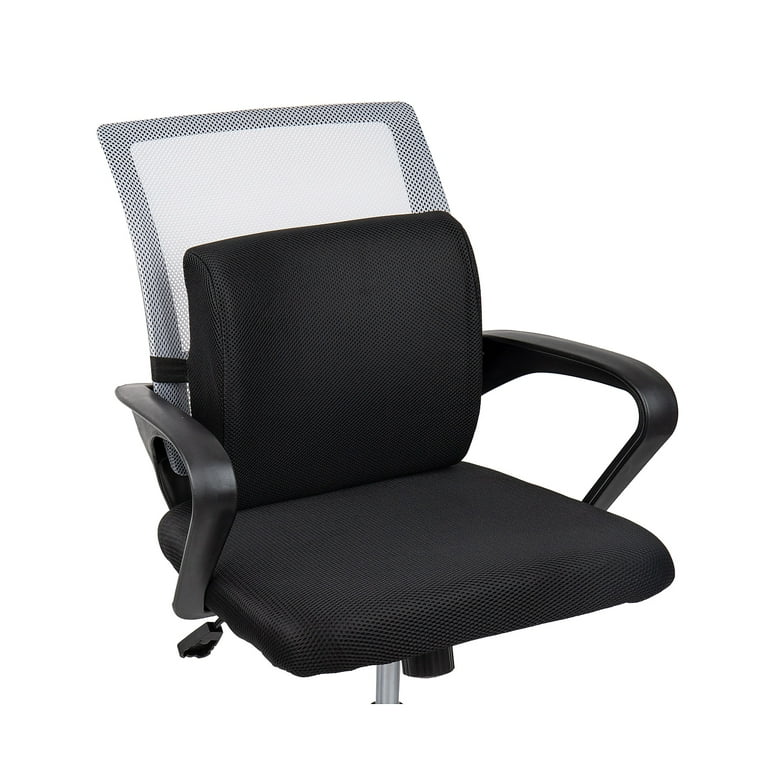 Qutool Ergonomic Backrests Black Lumbar Support Pillow for Office Chair Car  Back Cushion 
