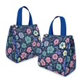 thumbnail image 2 of Pioneer Flower Floral Print Pattern Insulated Lunch Bag for Women & Adults,Large Portable Soft Cooler Lunch Bag,Thermal Food Storage Tote with Pearl Cotton,8.66L,8.75x5.75x9.5 Inch, 2 of 6