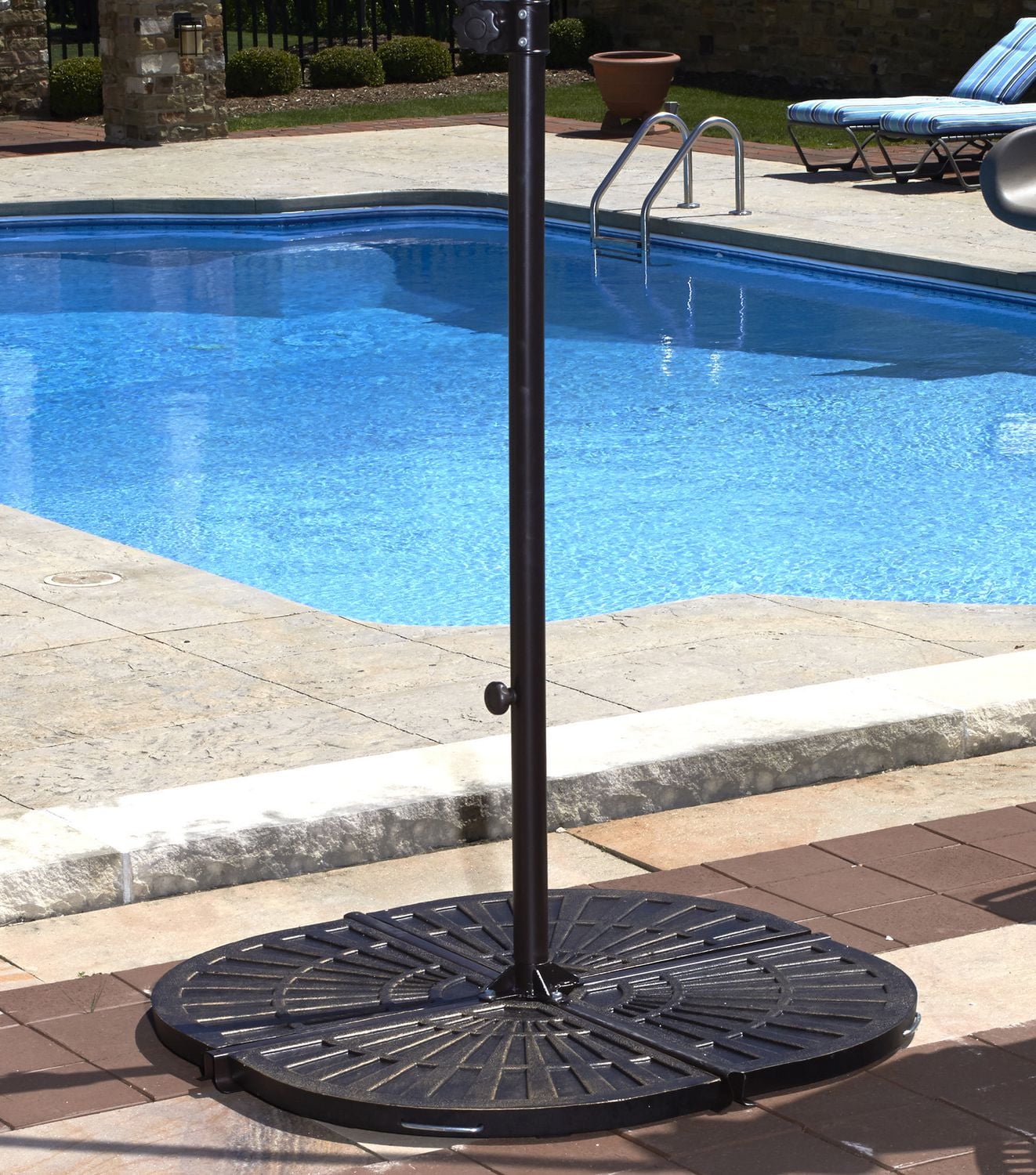 Ensemble de 4 poids de base pour parasol de 30 livres en résine de couleur bronze d'Island Umbrella