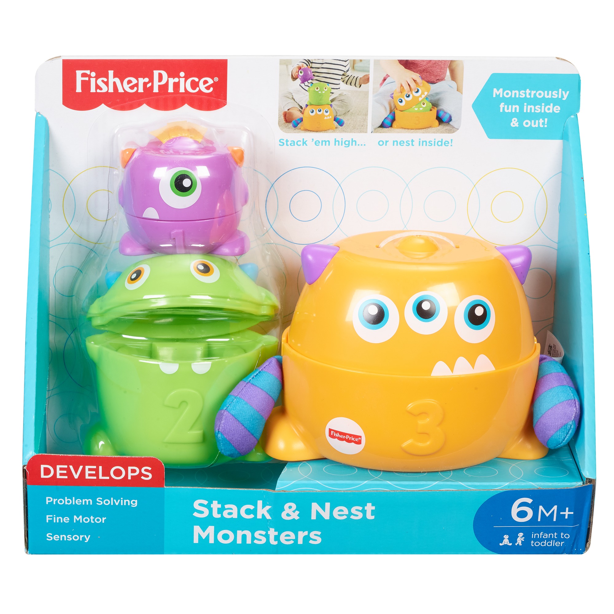 Fisher-Price Stack & Nest Monsters with Textures & Sounds - image 10 of 10