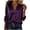 #238-Purple, variant on Craaazy Women's Relaxed Fit V Neck Blouse, Solid Color Long Sleeve Satin Tops, Button Down Casual Shirt for Spring Gifts