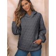 thumbnail image 5 of Women'S Hoodie Sweatshirt Cute Long Sleeve Top Loose Pullover with Pockets Dark Gray M, 5 of 6