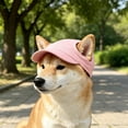 thumbnail image 5 of Dog Baseball Cap, Dog Sun Hat,Breathable Lightweight Design, Secure Adjustable Chin, Quick-Dry Fabric Reinforced Brim Small Medium Large Dogs Pink, 5 of 6