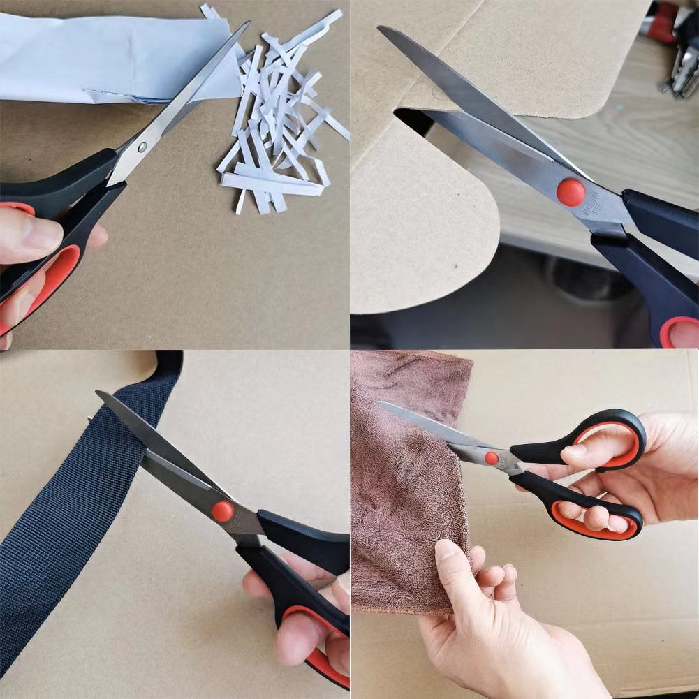 QMVESS 8.5 Scissors All Purpose 3 Pack, Ultra Sharp Multipurpose Blade  Shears, Professional Ergonomic Comfort Grip Scissors for Office School Home