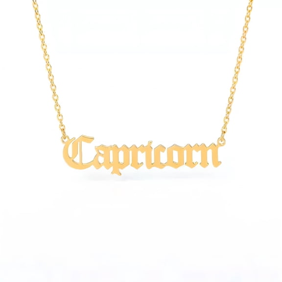 DESIGNICE Zodiac Sign Necklace Horoscope Pendant Long Chain Necklaces Women Jewelry Gifts-Gold